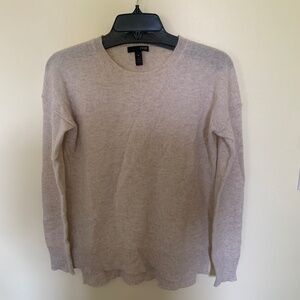 Aqua Cashmere - 100% Cashmere Sweater, Cream, Size Small